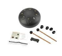 Toyvian Tambor De Lengüeta De Madera Negro Tambor De Lengüeta De Mano Instrumento Musical De Percusión Para Práctica y Rendimiento Escuela o Taller