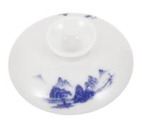 Toyvian Tapa de Cerámica Redonda Fácil de Colocar y Estabilizar Función de Preservar Aroma y Sabor Accesorio Adecuado para Tetera para Tazas de Té Hogar