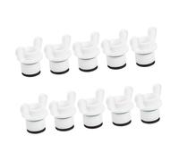 Toyvian Tapón de Goma para Bolsa de Agua Caliente, Sello Antifugas Doble Junta, Compatible Rosca 4 Puntos, Color Blanco, Paquete de 10 Unidades, Accesorio Seguro para Terapia de Calor