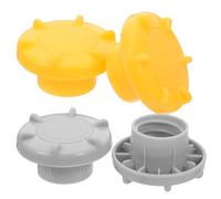 Toyvian Tapones de Rosca de Plástico para 4 Piezas 2 Grises 2 Amarillos 31 CM Diámetro Interior Cubiertas de Seguridad para Tuercas de Toboganes Infantiles Accesorios para Parques