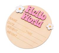 Toyvian Tarjeta Colgante de Crecimiento de Letrero de Anuncio para Decoración de Guardería Accesorio para Fotos Decoración Floral Letrero de Bienvenida para Recién Nacido