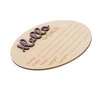 Toyvian Tarjeta De Signo De Nacimiento De Bebé Cartel De Anuncio De Nacimiento Para El Hospital Para Hospitales Foto Placas De Nombre Recién Nacido De Madera Etiqueta De Nombre Púrpura