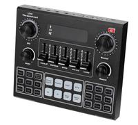 Toyvian Tarjeta De Sonido Portátil Mezcla Audio con Distorsionador De Voz para Móvil y Ordenador Dsp Batería De Graves y Eco Compatible Teléfono y Pc