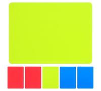 Toyvian Tarjetas de Penalización de Fútbol Profesionales, Set de 6 Tarjetas Rígidas en PVC Colores Rojo, Amarillo y Azul para Uso en Competiciones Deportivas Oficiales