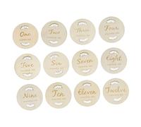 Toyvian Tarjetas Mensuales Para Bebés Recién Nacidos Diseño y Pegatinas Autoadhesivas Accesorio Fotos Conmemorar Primer Año Redes Sociales Shower