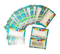 Toyvian Tarjetas Rasca y Gana de Papel DIY para Manualidades Infantiles | Películas y Pegatinas para Raspar, Diseño Colorido, para Tarjetas de Mesa y Bolsas Obsequio