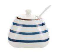 Toyvian Tarro de Cerámica Blanco para Condimentos de Cocina, Resistente a Manchas de Aceite, Multifuncional con Cuchara, Adecuado para Almacenar Sal y Especias