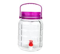 Toyvian Tarro de Vidrio para Encurtidos con Grifo Frasco de Fermentación Hermético de Contenedor Transparente para Cocina y Elaboración de Vino Tapa Sellada Antipolvo Recipiente Multiusos