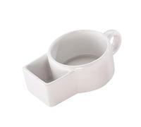 Toyvian Taza de Creativa Multifuncional para Desayuno Leche y Galletas Capacidad Grande Color Blanco para Café y Papilla Regalo Decorativo para Hogar y Restaurante