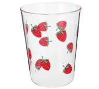 Toyvian Taza de Vidrio Transparente Estampado de Fresa, Copa de Cristal Borosilicato para Té y Leche, Resistente a Altas Temperaturas, Capacidad Grande, Adecuado para Hogar y Oficina