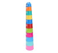 Toyvian Tazas Apilables de Juguete para Niños 11 Piezas Color Aleatorio Juguete Educativo Material Resistente para Baño y Juego Artículos para Guardería