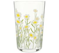 Toyvian Tazas de Vidrio para Café Diseño Fresco de Margaritas, Base Plana, Aptas para Bebidas Calientes, Uso Diario en Cafeterías y Restaurantes, Vaso Retro Pequeño