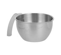 Toyvian Tazón de Acero Inoxidable de 200 Ml con Asa Cómoda y Escala, Taza Medidora para Batir Huevos y Preparar Mezclas en Cocina y Repostería