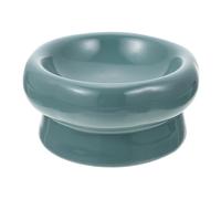Toyvian tazón de Comida para Gatos Cuenco Elevado Inclinado Tazón de Comida y Agua de Gato Bol contenedor de Comida para Gatos Adorable comedero para Gatos cerámica Green