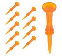 Toyvian Tees de Golf de Plástico Forma de Rueda, Limitador de 83 Mm, Color Naranja, 10 Piezas, Accesorios para Golf para Práctica y Entrenamiento en Campo al Aire Libre