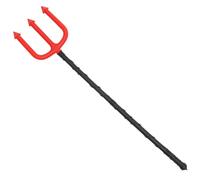 Toyvian Tenedor de Demonio de Cosplay Rojo de Plástico sin Rebabas y Portátil para Accesorios de Halloween y Fiestas de Disfraces