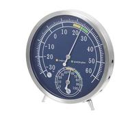 Toyvian Termómetro Higrómetro Analógico de Alta Precisión para Interior y Exterior Acero Inoxidable Diseño Multifuncional para Mesa y Pared Medición Simultánea Temperatura y Humedad Fácil