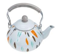 Toyvian Tetera de Esmalte Vintage de 3 Asa de Plástico Resistente al Calor Compatible Cocinas de Gas E Inducción Recipiente para Calentar Té y Vino Caliente el Hogar