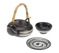 Toyvian Tetera de Japonesa Retro Pequeña con Plato y Taza y Elegante Casa y Oficina Material Premium Seguro y Duradero