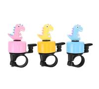 Toyvian Timbres de Bicicleta para 3 Piezas con Sonido Fuerte, Diseño de Dibujos Animados de Dinosaurio, Compatibles con Bicicletas de Montaña y Scooters, Accesorios Color Azul, Rosa