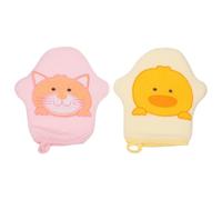 Toyvian Toallas de Baño de Algodón con Diseño de Figura de Dibujos Animados y Uso en Color Aleatorio Suaves y Seguras, Anillo Pequeño para Colgar para Ideales para Recién