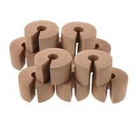 Toyvian Tope de Puerta Anticolisión Nbr 10 Piezas Marrón para Protección contra Pellizcos, Cojín Protector de Dedos Mascotas en Hogar, Oficina y Guarderías