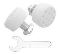 Toyvian Topes para Patines de Ruedas con Freno de Goma Blanca 2 Unidades con Llave Ajustable Accesorios para Patinaje Línea y Doble Frenos de Repuesto para Patinaje Recreativo y