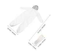Toyvian Traje de Apicultor Xl de Algodón Grueso con Mono Integrado y Guantes Ropa de Protección Transpirable para Apicultura Cobertura Total con Capucha y Velo Equipo Profesional para