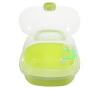 Toyvian Transportín para Hámster Jaula de Transporte Portátil para Mascotas Pequeñas Estuche de Viaje con Botella de Agua y Diseño Transparente para Caminatas y Excursiones Fluorescente