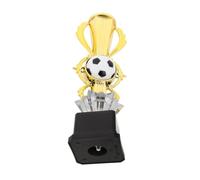 Toyvian Trofeo y Textura Clara de Fútbol de Plástico Dorado Base Negra Estable Diseño Distintivo de Competición para Reunión o Día Deportivo