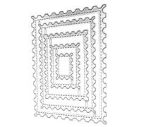 Toyvian Troqueles para Tarjetas Hechos a Mano de Acero al Carbono, Acabado Elegante y Uso Versátil, Pack de 5 Piezas para Proyectos de Manualidades