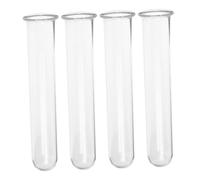 Toyvian Tubos De Ensayo De Vidrio Transparentes para Plantas Jarrones De Propagación De Escritorio Set De 4 Tubos 2.5x3x11 Cm Decoración para Hogar y Oficina Macetero Hidropónico Multiusos