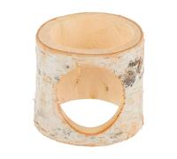 Toyvian Túnel Decorativo para Hámster de Abedul Natural, Refugio Pequeño para Animales Pequeños, Cueva de Árbol para Chinchillas, Ardillas y Conejillos de Indias, Suministros