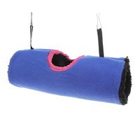 Toyvian Túnel para Hámsteres y Conejillos de Indias de Felpa Azul, Pasaje Cálido y Cómodo para Descanso en Suelo o Coche, Adecuado para Mascotas Pequeñas