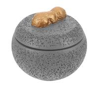 Toyvian Urna para Mascotas de Cemento Gris 340 G Tapa Hermética Urna Conmemorativa Pequeña para Cenizas de Perros Caja Decorativa para Recuerdo Funerario y Conservación Segura