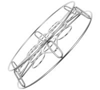 Toyvian Vaporera Redonda de Acero Inoxidable 13 Orificios Rejilla Apilable para Cocer Huevos Base Alta para Ollas Estándar y Multifuncional para Cocina al Vapor