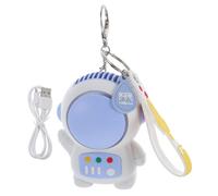 Toyvian Ventilador Portátil Recargable USB Llavero y Diseño de Astronauta, Mini Ventilador de Mano Ligero de Plástico para Viajes y Uso al Aire Libre