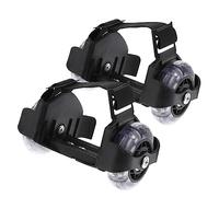 Toyvian Zapatos de Patinaje Ruedas Luminosas para Niños, PVC Ajustables y Función Telescópica, Ideales para Diversión y Deporte