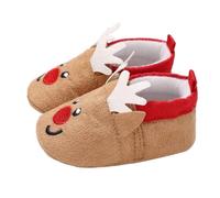 Toyvian Zapatos para Bebés de Invierno Cálidos con Diseño Navideño Algodón Suave y Antideslizante para Recién Nacidos y