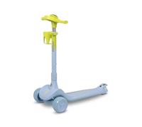 TOYZ - Patinete para niños a Partir de 3 años - Patinete Satura con Control de Equilibrio y Ruedas Luminosas - Manillar Ajustable y portabotellas - Patinete Infantil de Tres Ruedas - Azul