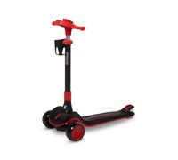 TOYZ - Patinete para niños a Partir de 3 años - Patinete Satura con Control de Equilibrio y Ruedas Luminosas - Manillar Ajustable y portabotellas - Patinete Infantil de Tres Ruedas - Negro