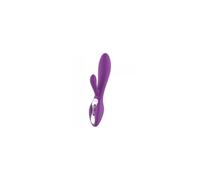 Vibrador de conejo doble consolador falo vibratorio vaginal doble para...