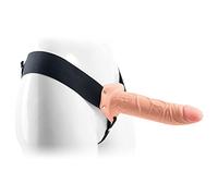 Toyz4Lovers Real Rapture Vibrating Hollow Strap On 8 Flesh - 450 gr