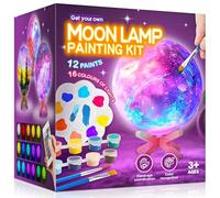 Toyzey Juego de Manualidades Pintura con lámpara de, Pintura 3D Luz Nocturna, lámpara de Luna DIY, Juego Creativo para niños, Regalo de cumpleaños, Juego de Manualidades para niñas de 6 a 12