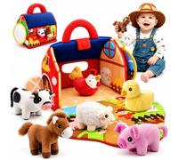 Toyzey Juguetes Bebes 6-12 Meses, Granja Juguete de Peluche Regalo Bebe 6 9 12 Meses Juguetes Montessori 1 Años Juegos Sensoriales Educativos Regalo Niño Niña 1 Años Juegos Bebe 6-12 Meses
