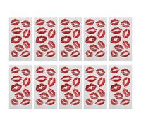 TOYZFRIENDY 10 Hojas Pegatinas Temporales para Tatuajes de Labios Calcomanías para Labios Impermeables de Tatuajes para Mujeres y Niñas Decoración Corporal para Halloween y San Valentín