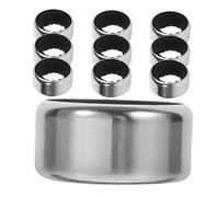 TOYZFRIENDY 10 Piezas Anillos Antigoteo para Botellas de Vino de Acero Inoxidable Collar Goteo Reutilizable para Proteger Etiquetas y Superficies Accesorio para Vino Rojo Diseño Elegante y