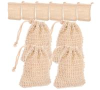 TOYZFRIENDY 10 piezas Bolsa de Jabón Espumante Algodón y Lino Exfoliante Suave para Ducha Bolsa de Malla Portátil para Baño Accesorios para Cuidado Corporal