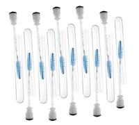 TOYZFRIENDY 10 piezas Cepillos de Pestañas con Tubo Transparente y Brillo Peine para Extensiones y Maquillaje Aplicador Cómodo y Fácil de Sujetar Adecuado para Uso Profesional y Personal