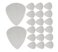 TOYZFRIENDY 100 piezas Bass Guitar Finger Picks de Acero Inoxidable con Borde Suave Plectros de Metal Plateados para Rock y Jazz Medianos para Pulgar Accesorios para Guitarra Eléctrica y
